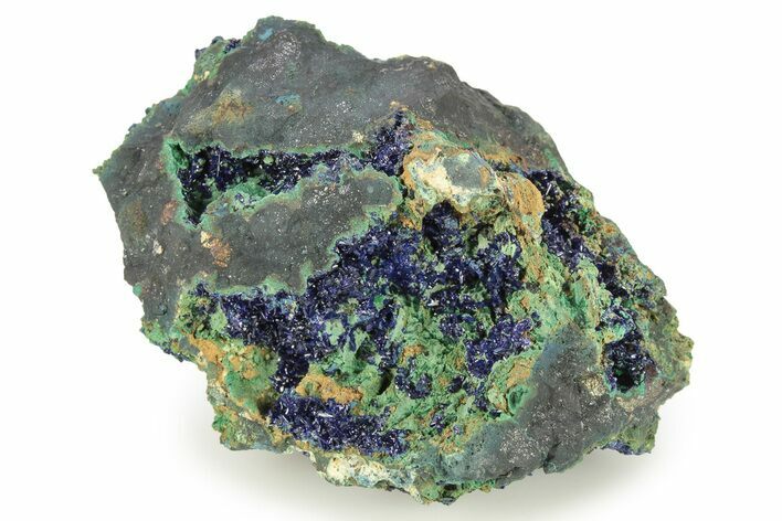 Sparkling Azurite and Malachite Cluster - Morocco #274496